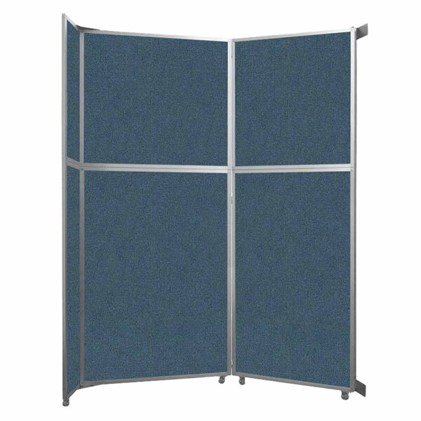Operable Wall Folding Room Divider 7'11" x 10'3/4" Caribbean Fabric